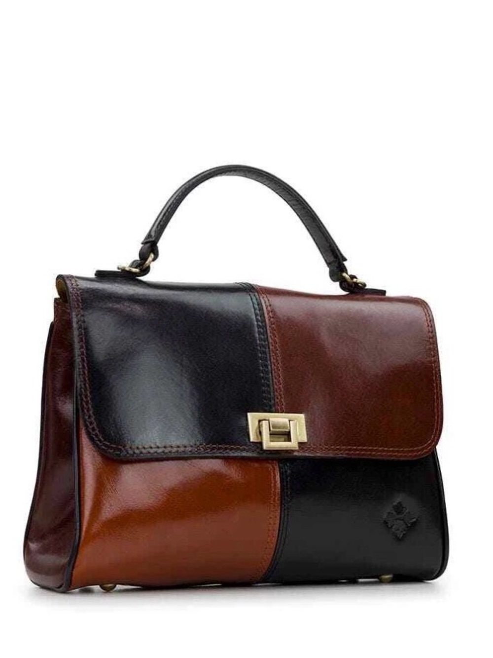 Patricia Nash Yokey Top Handle Colorblock Leather Purse NWT - Picture 3 of 7